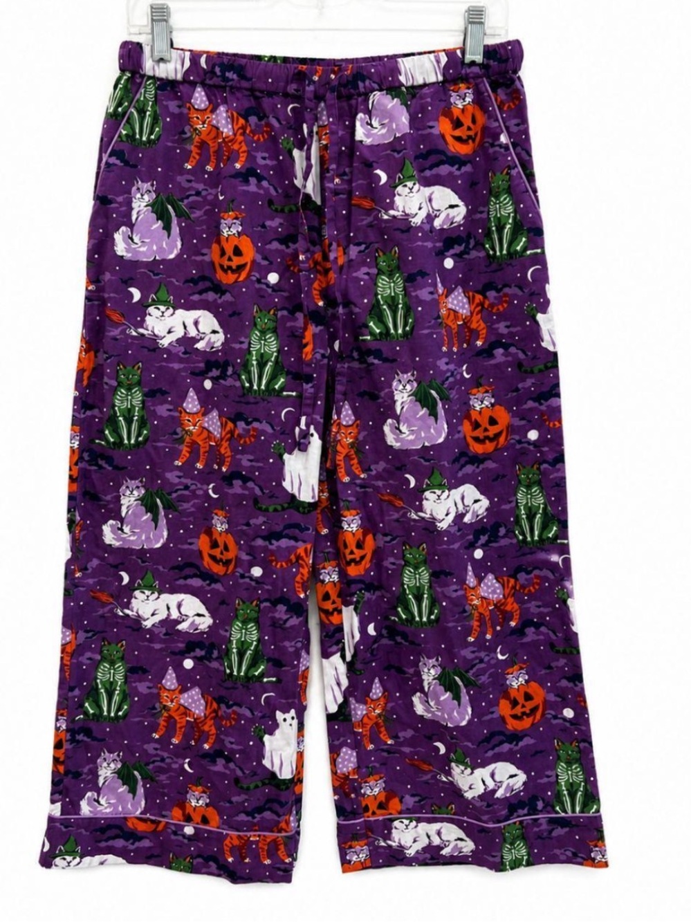 Printfresh Pajama PJ Pants/Bottoms Halloween Cats Print Size Medium Holiday